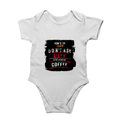 Rompers | Regular Fit Baby & Toddler | Bio-Washed Cotton | Double Stitched, Pre-Shrunk | Unisex | Personalized | DTG | Grunge | Coffee | Pop Culture (Bollywood) | Everyday | Playful | Uri: The Surgical Strike - front - White - mockup 1