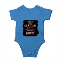 Baby Romper | 0-12 Months Regular Fit | 180 GSM Bio-Washed Cotton Blend | Double Stitched, Pre-Shrunk | Unisex | Personalized | DTF | Grunge | Coffee | Pop Culture (Bollywood) | Everyday | Playful | Uri: The Surgical Strike - front - Orchid Blue - mockup 1
