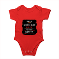 Baby Romper | 0-12 Months Regular Fit | 180 GSM Bio-Washed Cotton Blend | Double Stitched, Pre-Shrunk | Unisex | Personalized | DTF | Grunge | Coffee | Pop Culture (Bollywood) | Everyday | Playful | Uri: The Surgical Strike - front - Red - mockup 1