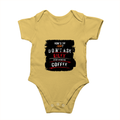 Baby Romper | 0-12 Months Regular Fit | 180 GSM Bio-Washed Cotton Blend | Double Stitched, Pre-Shrunk | Unisex | Personalized | DTF | Grunge | Coffee | Pop Culture (Bollywood) | Everyday | Playful | Uri: The Surgical Strike - front - Yellow - mockup 1