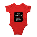 Baby Romper | 0-12 Months Regular Fit | 180 GSM Bio-Washed Cotton Blend | Double Stitched, Pre-Shrunk | Unisex | Personalized | DTF | Grunge | Coffee | Pop Culture (Bollywood) | Everyday | Playful | Uri: The Surgical Strike - back - Red - mockup 2