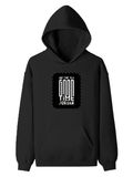 Pullover Hoodie | Unisex Regular Fit | Tri-Layer Cotton Blend | DTG Print Ready | Adults | Personalized | DTG | Typographic | Companionship | Good Experiences | Everyday | Positive - front - Black - mockup 1