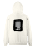 Pullover Hoodie | Unisex Regular Fit | Tri-Layer Cotton Blend | DTG Print Ready | Adults | Personalized | DTG | Typographic | Companionship | Good Experiences | Everyday | Positive - back - Off White - mockup 2