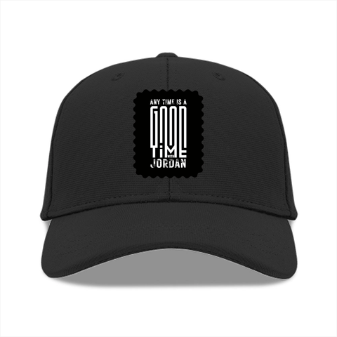Baseball Ottoman Cap | Universal Fit, Adjustable | Ottoman Fabric, DTG | Structured, Lightweight, Breathable | Unisex | Personalized | DTG | Typographic | Companionship | Good Experiences | Everyday | Positive - front - Black - mockup 1