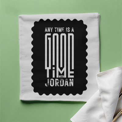 Cloth Napkin | Kitchen & Dining Accessory | 100% Polyester | Durable, Soft, Hemmed Edges | Unisex | Personalized | Typographic | Companionship | Good Experiences | Everyday | Positive - front - White - mockup 1