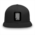 Classic Snapback Cap | Adjustable One-Size | Heavy Cotton DTG Printed | Flat Brim Structured | Unisex Adults | Personalized | DTG | Typographic | Companionship | Good Experiences | Everyday | Positive - front - Black - mockup 1