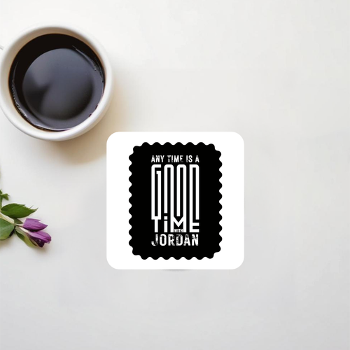 Acrylic Coaster | Standard | Durable Acrylic | UV Printed | Glossy Finish | Fade-Proof | Unisex | Personalized | Typographic | Companionship | Good Experiences | Everyday | Positive - front_2 - Square - White - mockup 2
