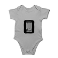 Baby Romper | 0-12 Months Regular Fit | 180 GSM Bio-Washed Cotton Blend | Double Stitched, Pre-Shrunk | Unisex | Personalized | DTF | Typographic | Companionship | Good Experiences | Everyday | Positive - front - Grey Melange - mockup 1