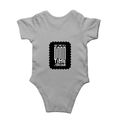 Baby Romper | 0-12 Months Regular Fit | 180 GSM Bio-Washed Cotton Blend | Double Stitched, Pre-Shrunk | Unisex | Personalized | DTF | Typographic | Companionship | Good Experiences | Everyday | Positive - back - Grey Melange - mockup 2