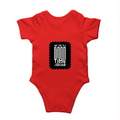 Baby Romper | 0-12 Months Regular Fit | 180 GSM Bio-Washed Cotton Blend | Double Stitched, Pre-Shrunk | Unisex | Personalized | DTF | Typographic | Companionship | Good Experiences | Everyday | Positive - back - Red - mockup 2