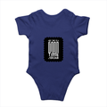 Baby Romper | 0-12 Months Regular Fit | 180 GSM Bio-Washed Cotton Blend | Double Stitched, Pre-Shrunk | Unisex | Personalized | DTF | Typographic | Companionship | Good Experiences | Everyday | Positive - back - Royal Blue - mockup 2