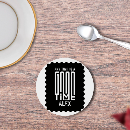 Coasters | Unisex | 3mm MDF Sublimation Print | Glossy Finish, Table Protection | Home & Office Accessory | Personalized | Typographic | Companionship | Good Experiences | Everyday | Positive