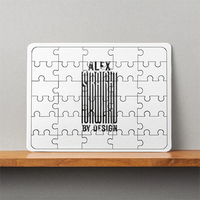MDF Wooden Puzzles | 6x8 Inch | 30 Pieces | Durable MDF | Glossy Finish | Sublimation Print | Lightweight | Waterproof | Fade-Proof | Unisex | Personalized | Bold Typography | Design Principles | Everyday | Assertive