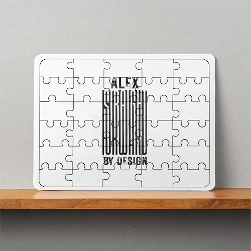 MDF Wooden Puzzles | 6x8 Inch | 30 Pieces | Durable MDF | Glossy Finish | Sublimation Print | Lightweight | Waterproof | Fade-Proof | Unisex | Personalized | Bold Typography | Design Principles | Everyday | Assertive