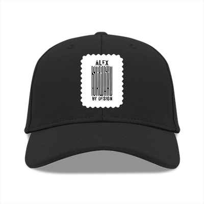 Baseball Ottoman Cap | Universal Fit, Adjustable | Ottoman Fabric, DTG | Structured, Lightweight, Breathable | Unisex | Personalized | DTG | Bold Typography | Design Principles | Everyday | Assertive - front - Black - mockup 1
