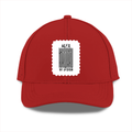 Sports Cap | Unisex | Polyester | Breathable, Adjustable Fit, DTG Printing | All Ages | Personalized | DTG | Bold Typography | Design Principles | Everyday | Assertive - front - Red - mockup 1