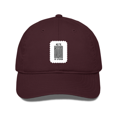 Classic Baseball Cap | Universal Fit | 280 GSM Drill Cotton | DTG Print | Sun Protection | Unisex Adults | Personalized | DTG | Bold Typography | Design Principles | Everyday | Assertive - front - Maroon - mockup 1
