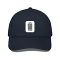 Classic Baseball Cap | Universal Fit | 280 GSM Drill Cotton | DTG Print | Sun Protection | Unisex Adults | Personalized | DTG | Bold Typography | Design Principles | Everyday | Assertive - front - Navy Blue - mockup 1