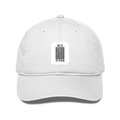 Classic Baseball Cap | Universal Fit | 280 GSM Drill Cotton | DTG Print | Sun Protection | Unisex Adults | Personalized | DTG | Bold Typography | Design Principles | Everyday | Assertive - front - White - mockup 1