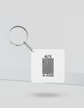 Keychain | Rectangle, Square, Slim Options | Acrylic UV Printed | Fade-Proof, Glossy Finish | Unisex | Personalized | Bold Typography | Design Principles | Everyday | Assertive - front_Square - Square - White - mockup 1