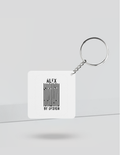 Keychain | Rectangle, Square, Slim Options | Acrylic UV Printed | Fade-Proof, Glossy Finish | Unisex | Personalized | Bold Typography | Design Principles | Everyday | Assertive - back_Square - White - mockup 2