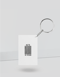 Keychain | Rectangle, Square, Slim Options | Acrylic UV Printed | Fade-Proof, Glossy Finish | Unisex | Personalized | Bold Typography | Design Principles | Everyday | Assertive - back_Rectangle - White - mockup 4