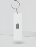 Keychain | Rectangle, Square, Slim Options | Acrylic UV Printed | Fade-Proof, Glossy Finish | Unisex | Personalized | Bold Typography | Design Principles | Everyday | Assertive - front_Slim - Slim - White - mockup 5