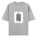 Oversized Classic T-Shirt | Unisex Oversized Fit | 100% Super-Combed Cotton | Pre-Shrunk & Ribbed Neck | Adults | Personalized | DTG | Bold Typography | Design Principles | Everyday | Assertive - front - Grey Melange - mockup 1