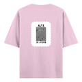 Oversized Classic T-Shirt | Unisex Oversized Fit | 100% Super-Combed Cotton | Pre-Shrunk & Ribbed Neck | Adults | Personalized | DTG | Bold Typography | Design Principles | Everyday | Assertive - back - Light Baby Pink - mockup 2