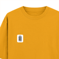 Oversized Classic T-Shirt | Unisex Oversized Fit | 100% Super-Combed Cotton | Pre-Shrunk & Ribbed Neck | Adults | Personalized | DTG | Bold Typography | Design Principles | Everyday | Assertive - left pocket - Golden Yellow - mockup 3