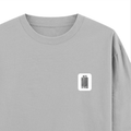 Oversized Classic T-Shirt | Unisex Oversized Fit | 100% Super-Combed Cotton | Pre-Shrunk & Ribbed Neck | Adults | Personalized | DTG | Bold Typography | Design Principles | Everyday | Assertive - right pocket - Grey Melange - mockup 4