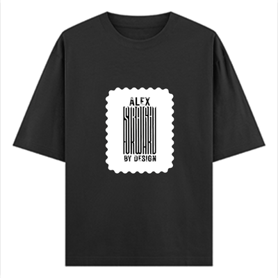 Oversized Classic T-Shirt | Unisex Fit | 100% Super-Combed Cotton | Pre-Shrunk, Double-Stitched | Adults | Personalized | DTF | Bold Typography | Design Principles | Everyday | Assertive - front - Black - mockup 1