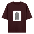 Oversized Classic T-Shirt | Unisex Fit | 100% Super-Combed Cotton | Pre-Shrunk, Double-Stitched | Adults | Personalized | DTF | Bold Typography | Design Principles | Everyday | Assertive - front - Maroon - mockup 1