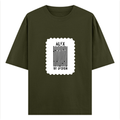 Oversized Classic T-Shirt | Unisex Fit | 100% Super-Combed Cotton | Pre-Shrunk, Double-Stitched | Adults | Personalized | DTF | Bold Typography | Design Principles | Everyday | Assertive - front - Olive Green - mockup 1