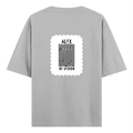 Oversized Classic T-Shirt | Unisex Fit | 100% Super-Combed Cotton | Pre-Shrunk, Double-Stitched | Adults | Personalized | DTF | Bold Typography | Design Principles | Everyday | Assertive - back - Grey Melange - mockup 2