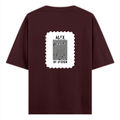 Oversized Classic T-Shirt | Unisex Fit | 100% Super-Combed Cotton | Pre-Shrunk, Double-Stitched | Adults | Personalized | DTF | Bold Typography | Design Principles | Everyday | Assertive - back - Maroon - mockup 2