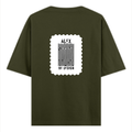Oversized Classic T-Shirt | Unisex Fit | 100% Super-Combed Cotton | Pre-Shrunk, Double-Stitched | Adults | Personalized | DTF | Bold Typography | Design Principles | Everyday | Assertive - back - Olive Green - mockup 2