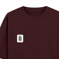 Oversized Classic T-Shirt | Unisex Fit | 100% Super-Combed Cotton | Pre-Shrunk, Double-Stitched | Adults | Personalized | DTF | Bold Typography | Design Principles | Everyday | Assertive - left pocket - Maroon - mockup 3