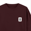 Oversized Classic T-Shirt | Unisex Fit | 100% Super-Combed Cotton | Pre-Shrunk, Double-Stitched | Adults | Personalized | DTF | Bold Typography | Design Principles | Everyday | Assertive - right pocket - Maroon - mockup 4