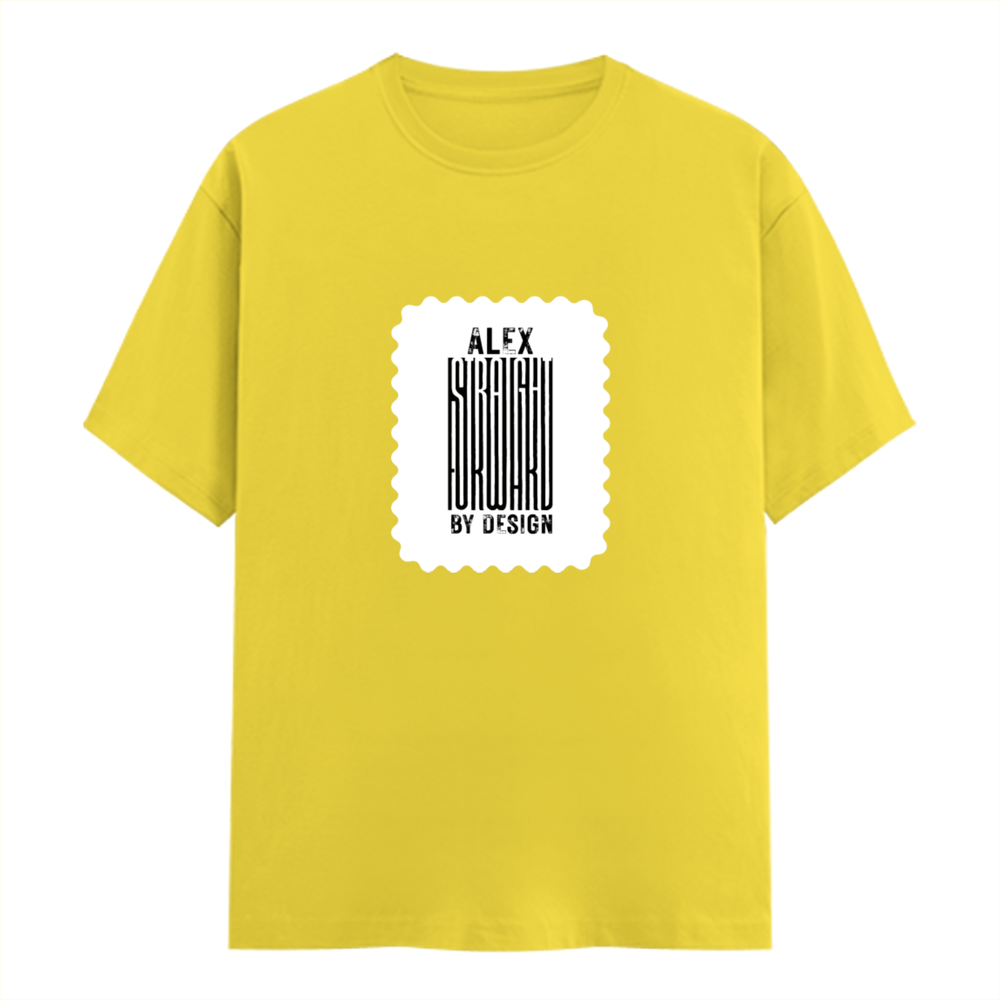 Classic Crew T-Shirt | Men's Regular Fit | 180 GSM Bio-Washed Cotton | DTG Print Ready | Double-Stitched & Ribbed Neck | Personalized | DTG | Bold Typography | Design Principles | Everyday | Assertive - front - New Yellow - mockup 1