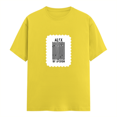 Classic Crew T-Shirt | Men's Regular Fit | 180 GSM Bio-Washed Cotton | DTG Print Ready | Double-Stitched & Ribbed Neck | Personalized | DTG | Bold Typography | Design Principles | Everyday | Assertive - front - New Yellow - mockup 1