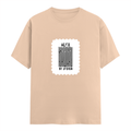 Classic Crew T-Shirt | Men's Regular Fit | 180 GSM Bio-Washed Cotton | DTG Print Ready | Double-Stitched & Ribbed Neck | Personalized | DTG | Bold Typography | Design Principles | Everyday | Assertive - front - Peach - mockup 1