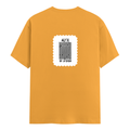 Classic Crew T-Shirt | Men's Regular Fit | 180 GSM Bio-Washed Cotton | DTG Print Ready | Double-Stitched & Ribbed Neck | Personalized | DTG | Bold Typography | Design Principles | Everyday | Assertive - back - Golden Yellow - mockup 2