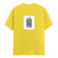 Classic Crew T-Shirt | Men's Regular Fit | 180 GSM Bio-Washed Cotton | DTG Print Ready | Double-Stitched & Ribbed Neck | Personalized | DTG | Bold Typography | Design Principles | Everyday | Assertive - back - New Yellow - mockup 2