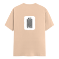 Classic Crew T-Shirt | Men's Regular Fit | 180 GSM Bio-Washed Cotton | DTG Print Ready | Double-Stitched & Ribbed Neck | Personalized | DTG | Bold Typography | Design Principles | Everyday | Assertive - back - Peach - mockup 2
