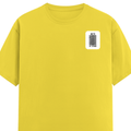 Classic Crew T-Shirt | Men's Regular Fit | 180 GSM Bio-Washed Cotton | DTG Print Ready | Double-Stitched & Ribbed Neck | Personalized | DTG | Bold Typography | Design Principles | Everyday | Assertive - left pocket - New Yellow - mockup 3