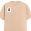 Classic Crew T-Shirt | Men's Regular Fit | 180 GSM Bio-Washed Cotton | DTG Print Ready | Double-Stitched & Ribbed Neck | Personalized | DTG | Bold Typography | Design Principles | Everyday | Assertive - right pocket - Peach - mockup 4
