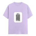 Female Classic Crew T-Shirt | Women's Regular Fit | 180 GSM Bio-Washed Cotton | Double Stitched, Pre-Shrunk | Personalized | DTG | Bold Typography | Design Principles | Everyday | Assertive - front - Lavender - mockup 1