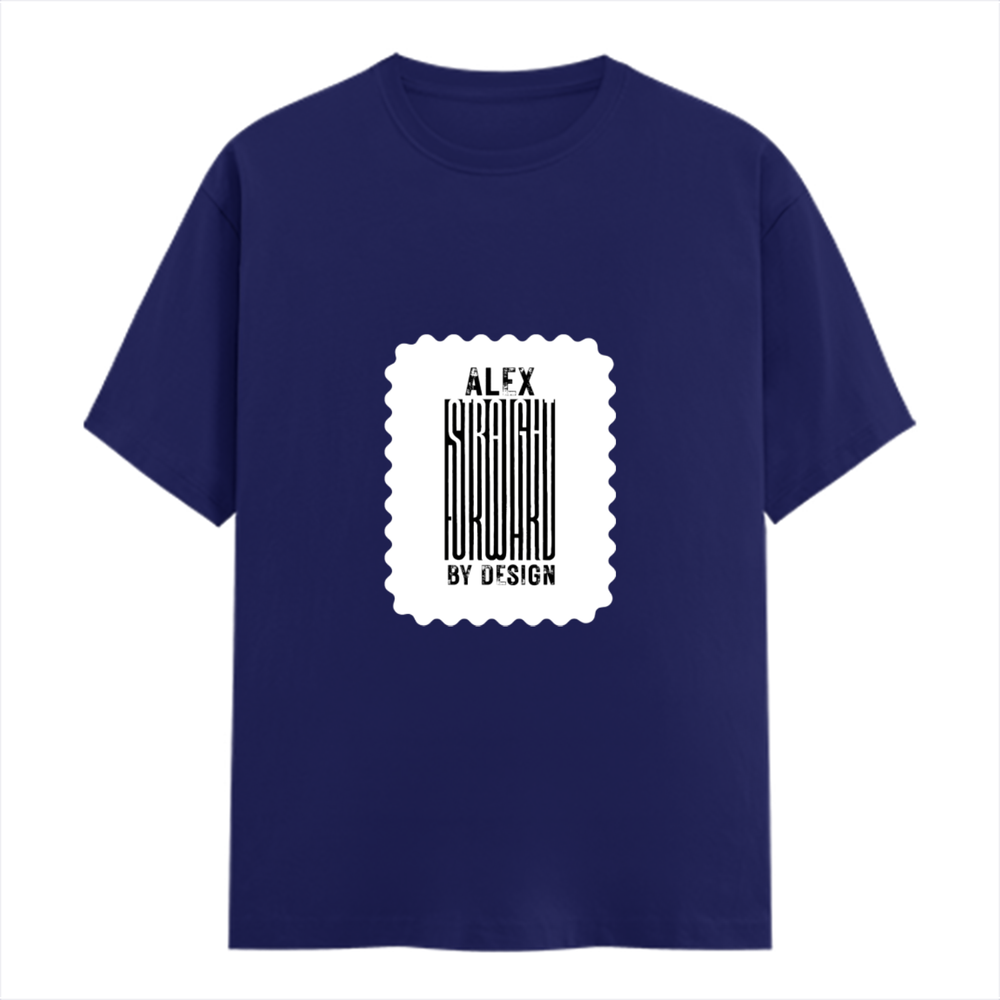 Female Classic Crew T-Shirt | Women's Regular Fit | 180 GSM Bio-Washed Cotton | Double Stitched, Pre-Shrunk | Personalized | DTG | Bold Typography | Design Principles | Everyday | Assertive - front - Royal Blue - mockup 1