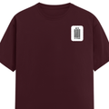 Female Classic Crew T-Shirt | Women's Regular Fit | 180 GSM Bio-Washed Cotton | Double Stitched, Pre-Shrunk | Personalized | DTG | Bold Typography | Design Principles | Everyday | Assertive - left pocket - Maroon - mockup 3